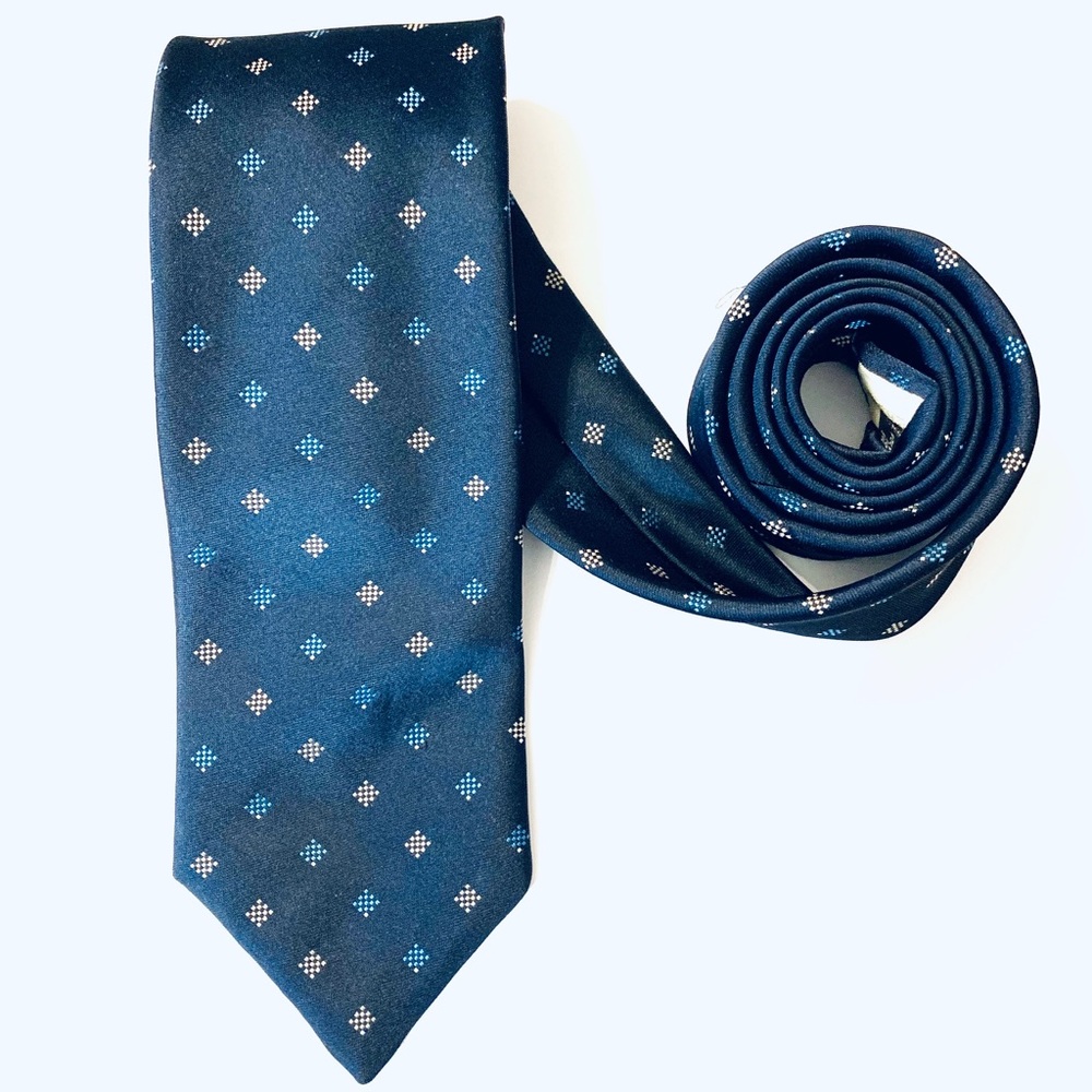 Givenchy Silk Tie Made in USA Navy Blue